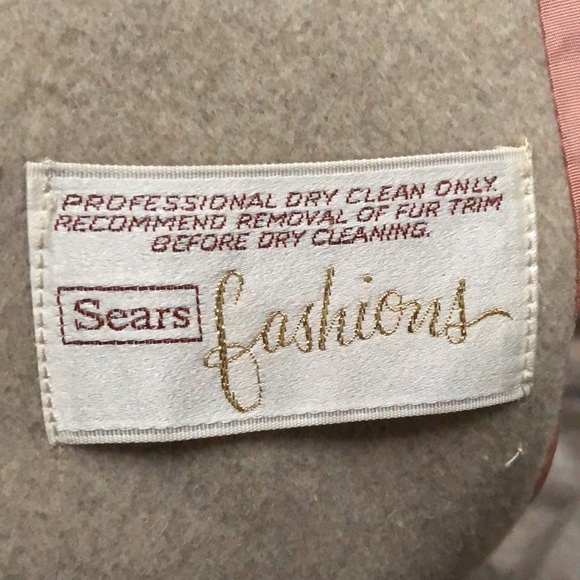 S/M Vintage Long Coat Wrap Duster Fur Collar Penny Lane Wool? - Picture 7 of 10